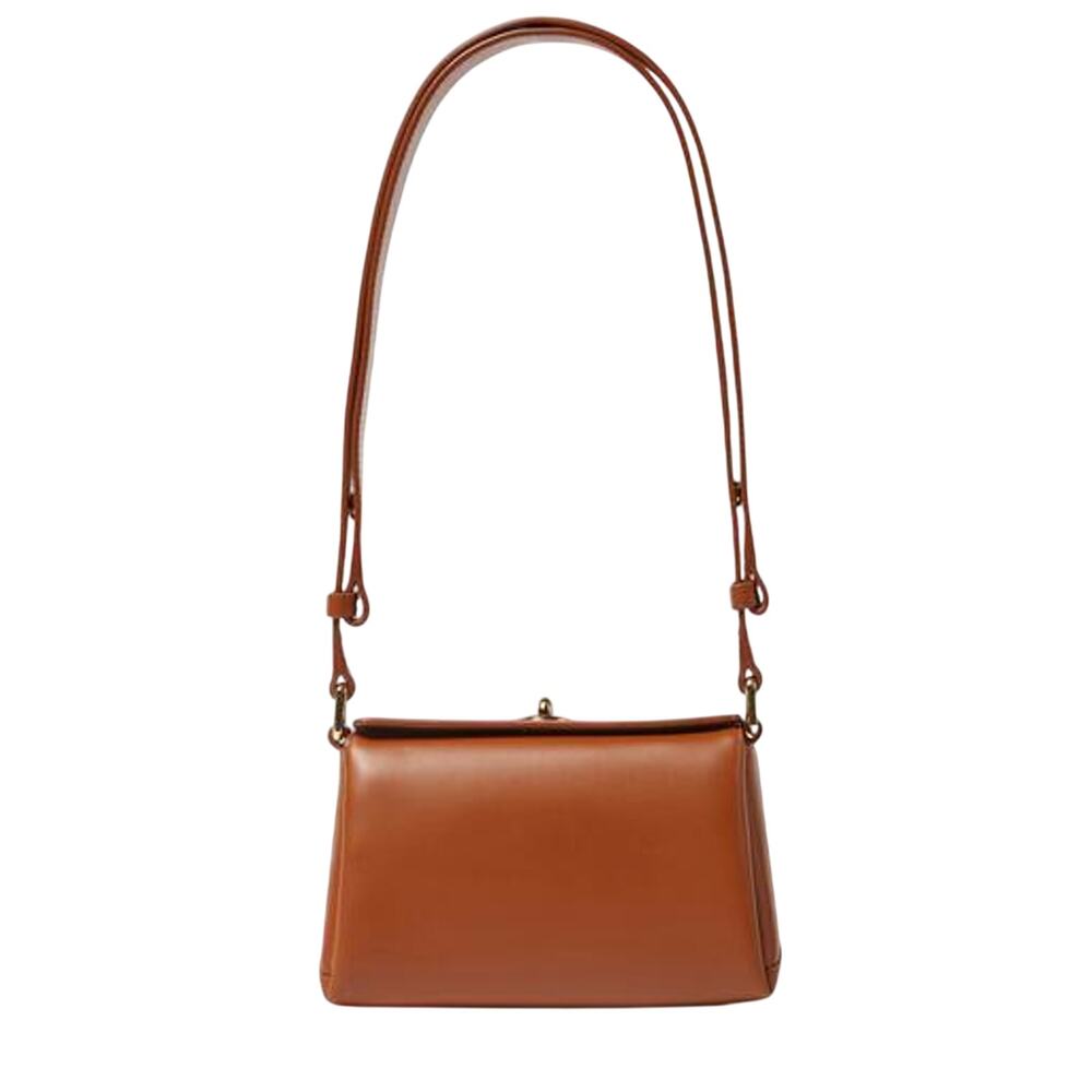 Plan C Mini Brown Leather Shoulder Bag Size Mini OS